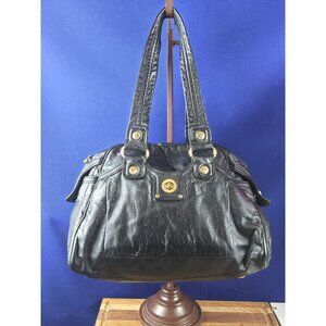 Marc by Marc Jacobs totally turnlock  Aidan bowler satchel black leather dome